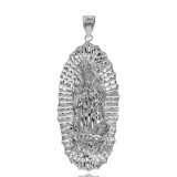Extra Large Lady of Guadalupe Pendant in Gold (Yellow/White/ Rose)