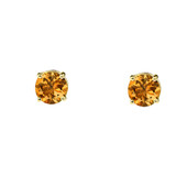 10K Yellow Gold  November Birthstone Citrine (LCC) Earrings