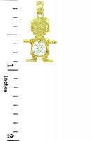 CZ Crystal Stone Yellow Gold Birthstone Charm CZ Crystal Stone Yellow Gold Birthstone Charm