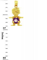 CZ Purple Amethyst February Birthstone Charm CZ Purple Amethyst February Birthstone Charm