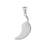 Jalape?¤o Pendant Necklace in White Gold