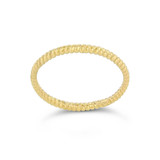 Rope Ring in Yellow Gold Dainty Thin Design