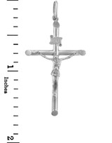 White Gold Crosses and Crucifixes - Smaller Gold Crucifix Pendant