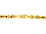 Gold Chains: Rope Ultra Light Diamond Cut 10K Gold Chain 4 mm