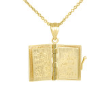 3D Moveable Koran Pendant Necklace in Gold (Yellow/Rose/White)
