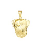 American Bulldog Head Pendant Necklace in Gold (Yellow/ Rose/White)