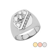 Men's Nugget Ring In Gold (Yellow/Rose/White)
