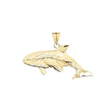 Whale Pendant Necklace In Gold (Yellow/Rose/White)
