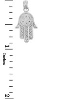 Jewish Charms and Pendants - White Gold Star of David Hamsa Pendant Jewish Charms and Pendants - White Gold Star of David Hamsa Pendant