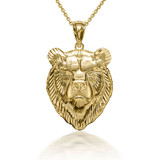 3D 10k/14k Gold Bear Pendant Necklace (YELLOW/ROSE/WHITE)