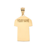 Yellow Gold Personalized Soccer Jersey Engravable Name & Number Fútbol Sports Pendant
