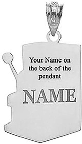 Personalized Silver Casino Slot Machine Name Pendant Necklace Personalized Silver Casino Slot Machine Name Pendant Necklace