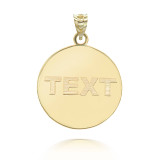 Gold Personalized Aquarius Text  Pendant 