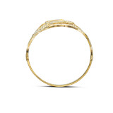 Gold Santa Muerte Oval Ring