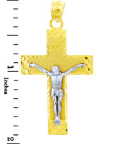 Two Tone Gold Crucifix Pendant - The Euphoria Crucifix