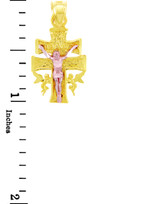 Two Tone Gold Crucifix Pendant - The Caravaca Cross