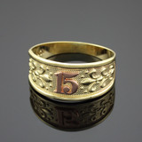 Yellow Gold "15 Anos"  Ring