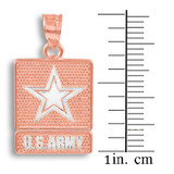 Two-tone Rose Gold US ARMY Pendant