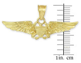 US Aviator Badge Gold Pendant