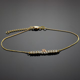 Quinceanera Gold CZ Bar Bracelet Quinceanera Gold CZ Bar Bracelet