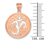Two-Tone Rose Gold Om Medallion Pendant
