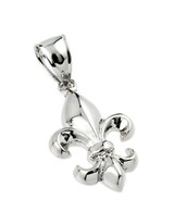 Sterling Silver Fleur-de-Lis Pendant Necklace