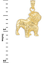 Gold Bulldog Pendant Necklace