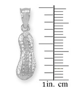 Sterling Silver Peanut Charm Pendant Necklace