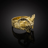 Gold Mountain Ram Aries Ring