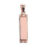 Rose Gold Musical Charm Harmonica Pendant Necklace