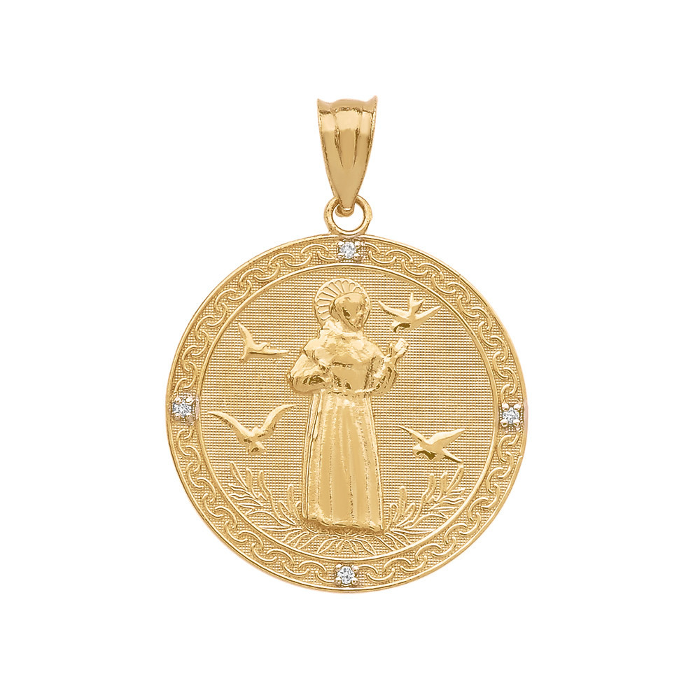 925 Sterling Silver Saint Francis Of Assisi Medal Pendant Charm Necklace Religious Patron St Franci Fine Jewelry For Women Gifts For Her