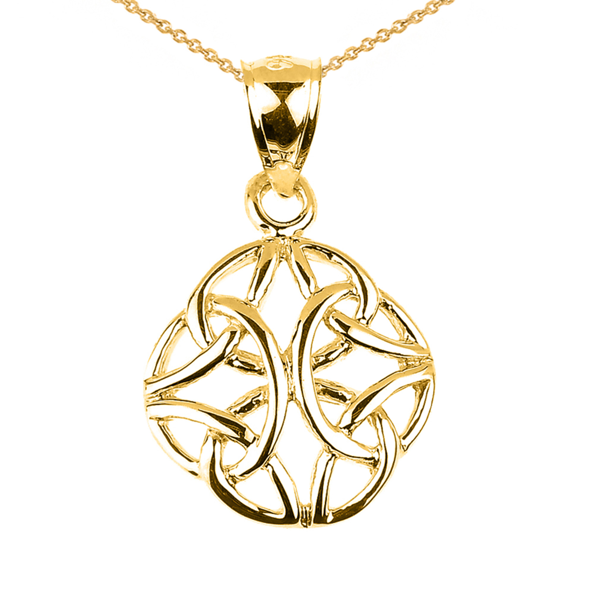 Gold Celtic Knot Necklace - Irish Symbol Charm - Friendship Faith Jewelry  NEW | eBay