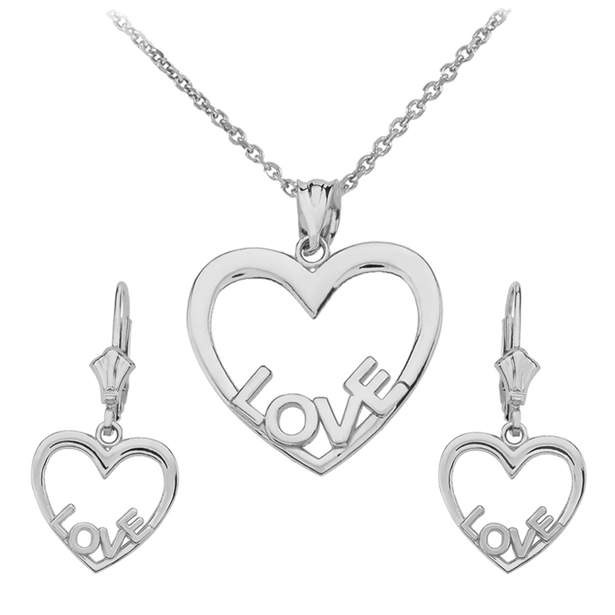Quartz Pendant Necklace Earrings Ring | Pink Earrings Necklace Set - Heart-shaped  - Aliexpress