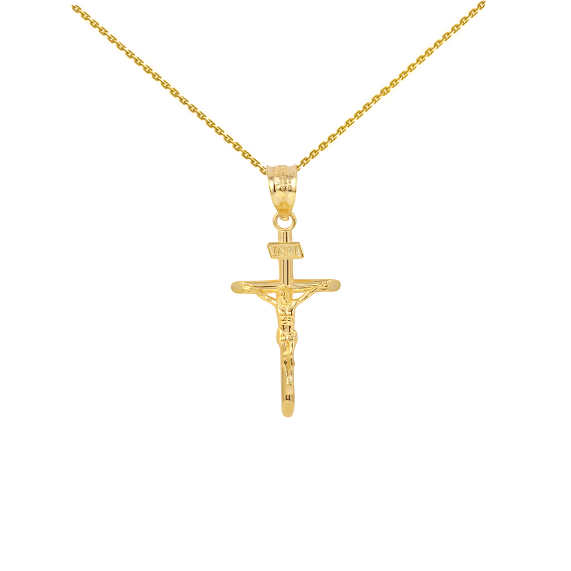 10K THIN CROSS CHAIN NECKLACE - www.cswatertech.com