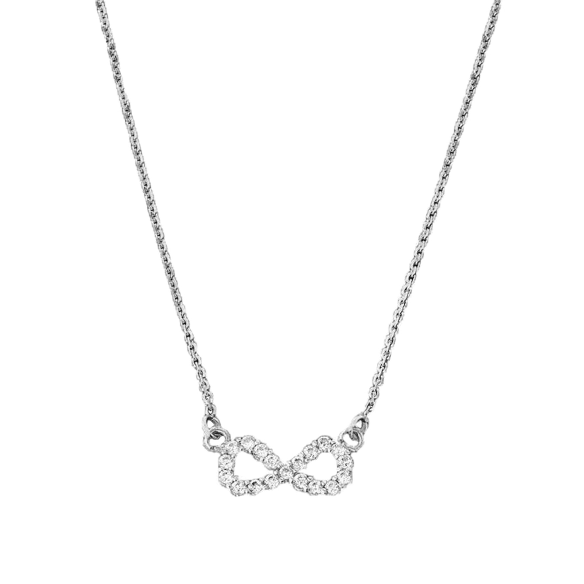 Little Heart Necklace 18K White Gold Over Sterling Silver – Vivi & Ann