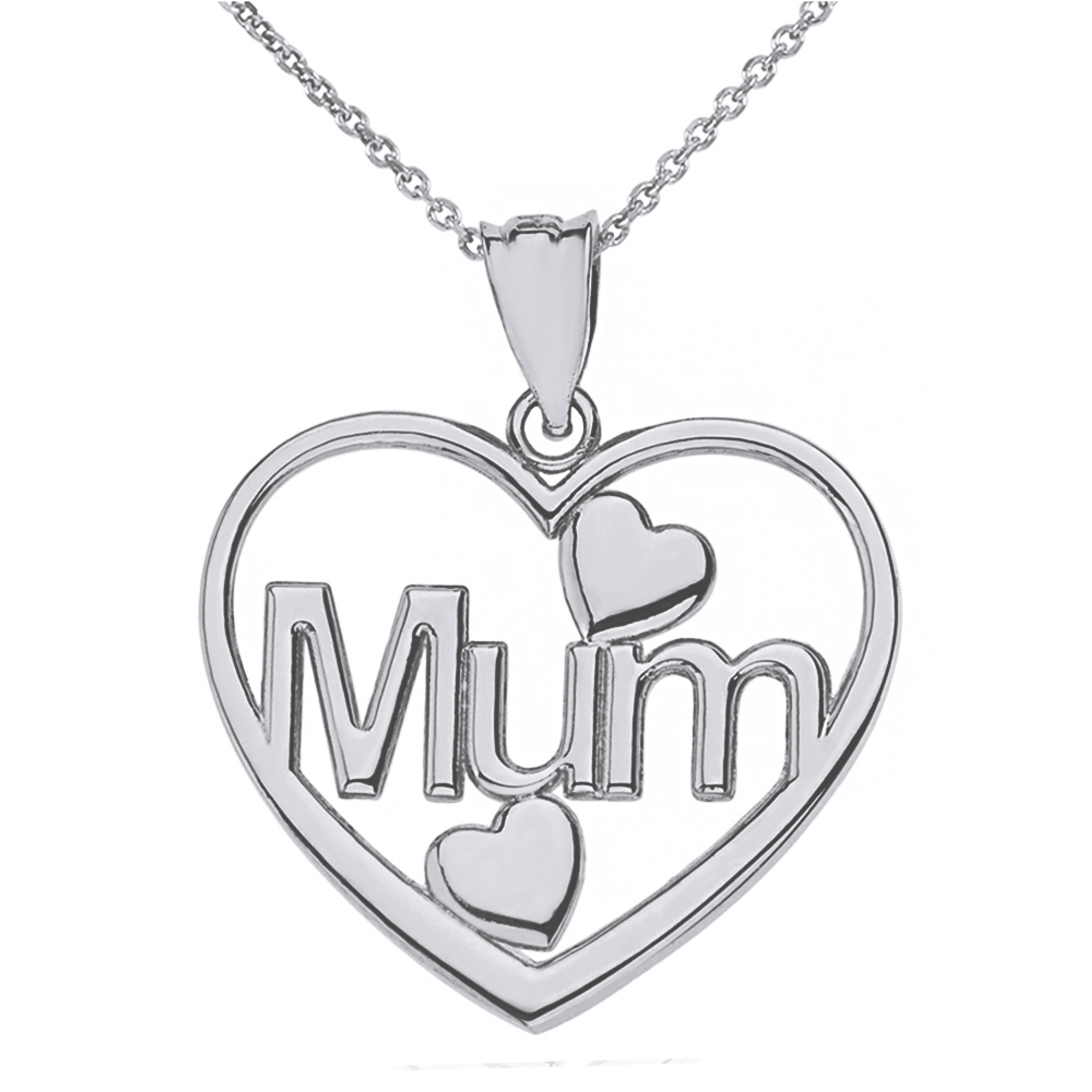 Buy Moon & Back Sterling Silver Mum Heart Pendant Necklace | Womens  necklaces | Argos