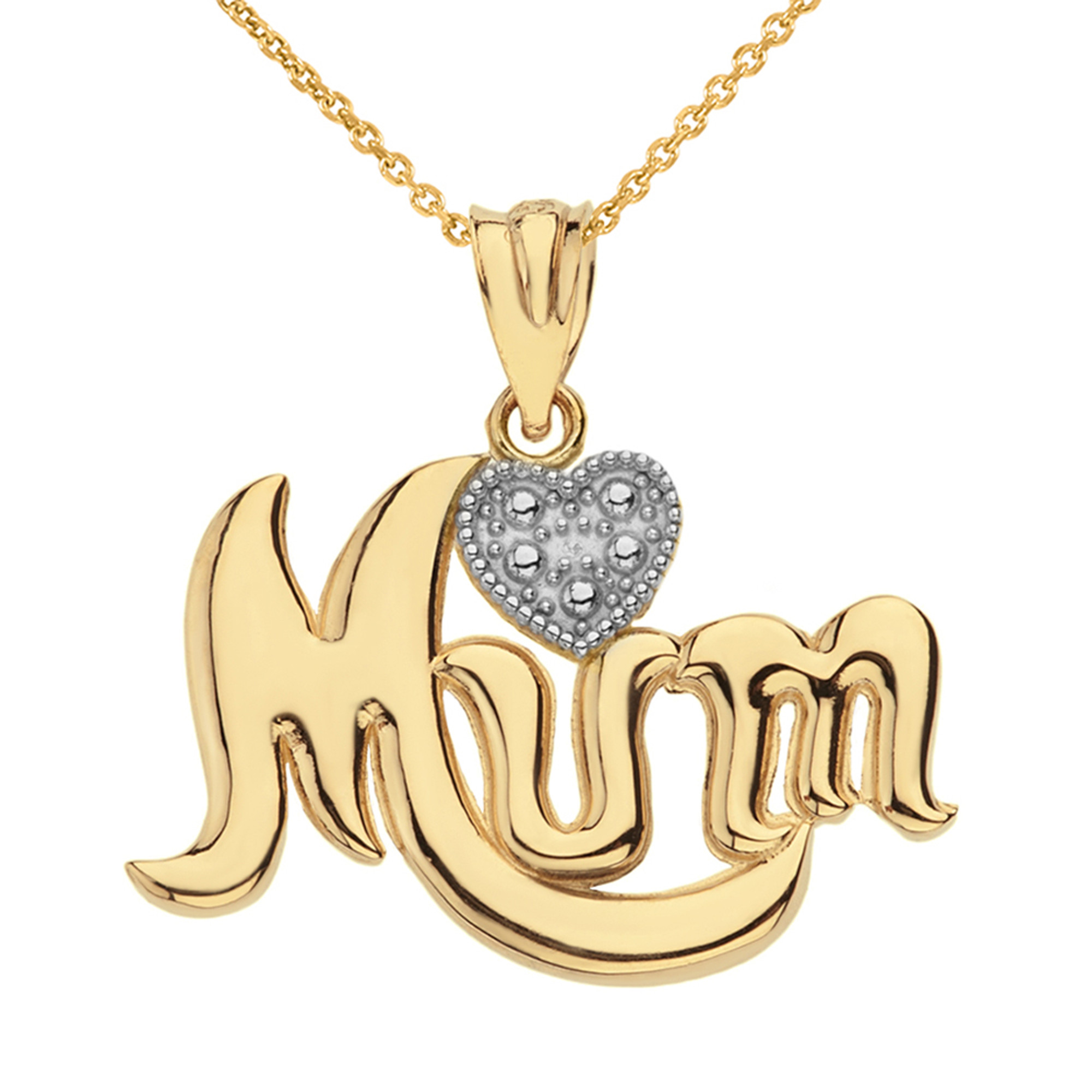 Buy Gold Pendant Necklaces for Women Mother's Day Gift for Her Genuine 9ct  Gold Best Mum Pendant Wheat 18 Chain Necklaces for Women Online in India -  Etsy