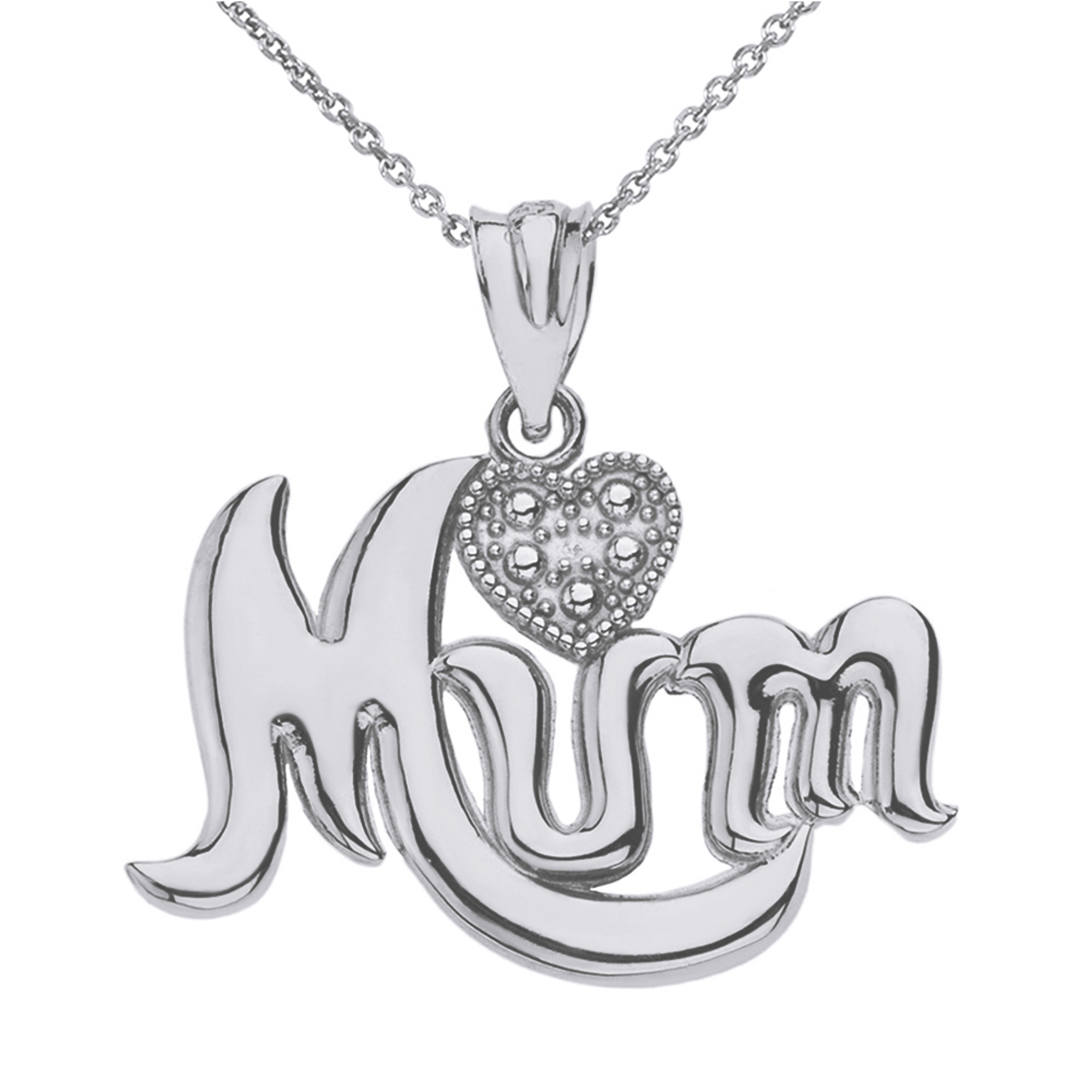 Sterling Silver Best Mum Heart Shaped Pendant With 18 Silver Chain Necklace,  Mother's Day Gift, Personalised Mum's Birthday Present - Etsy