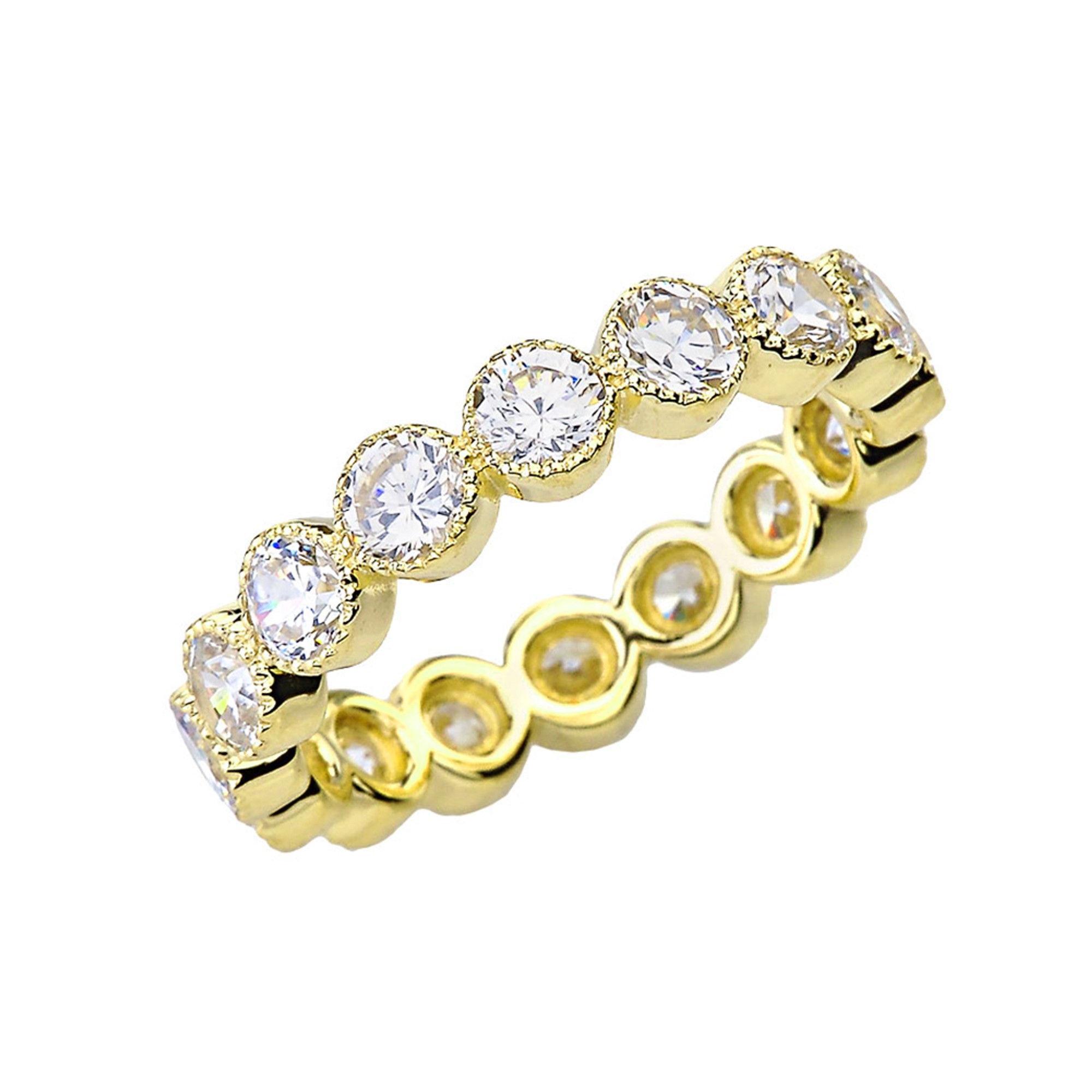 High quality cubic zirconia shop eternity bands