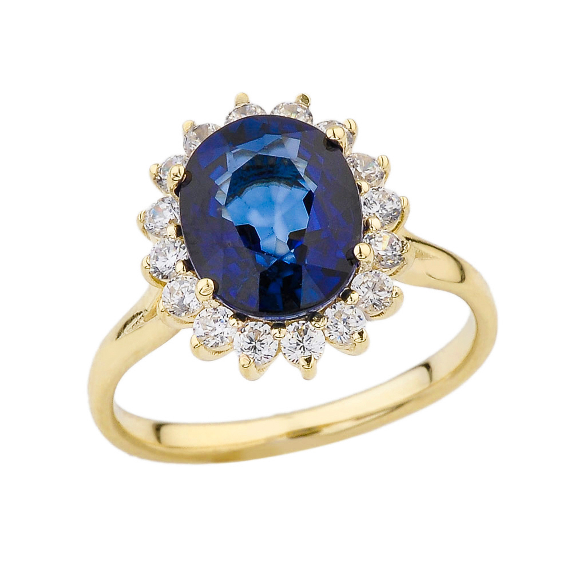 Royal Sapphire Ring, Inspired by Princess Diana, Comes With Golden Coin of  Prince Charles and Princess Diana, Sapphire and Diamond Ring - Etsy