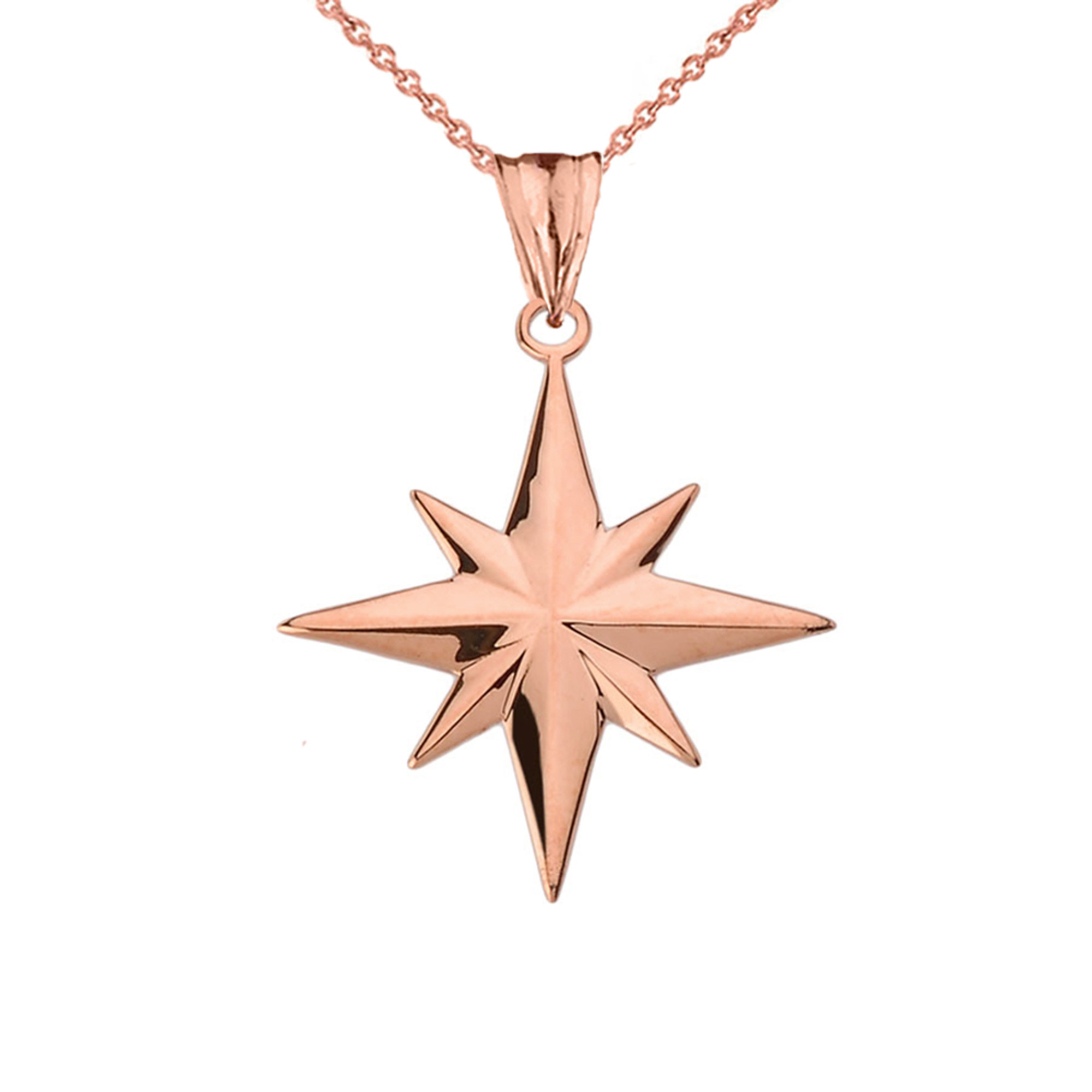 Bling Jewelry Celestial 8-Point North Star Burst Pendant Necklace with CZ  in Sterling Silver - Walmart.com
