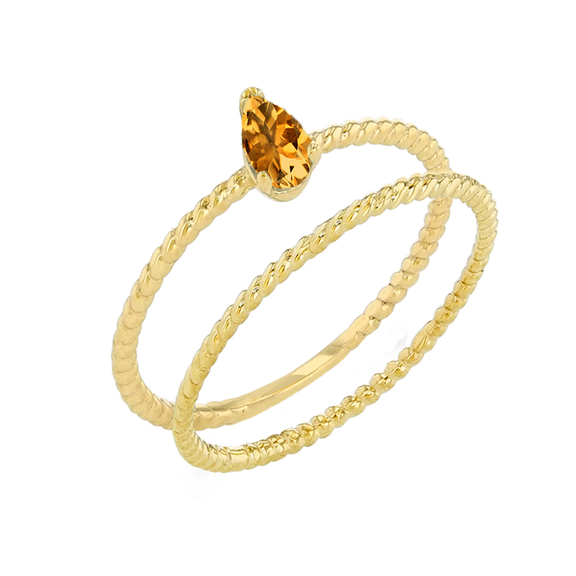 Rose Gold High Polish Modern Open Swirl Ring with Diamonds | Modern Rings  NYC
