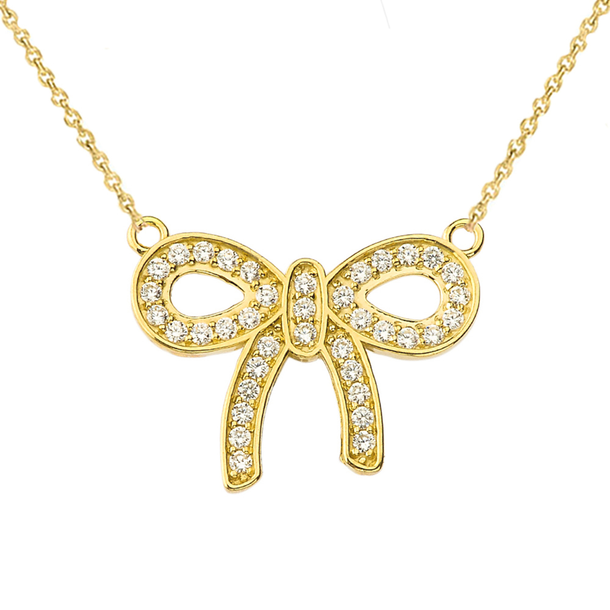 Gold Ribbon Necklace