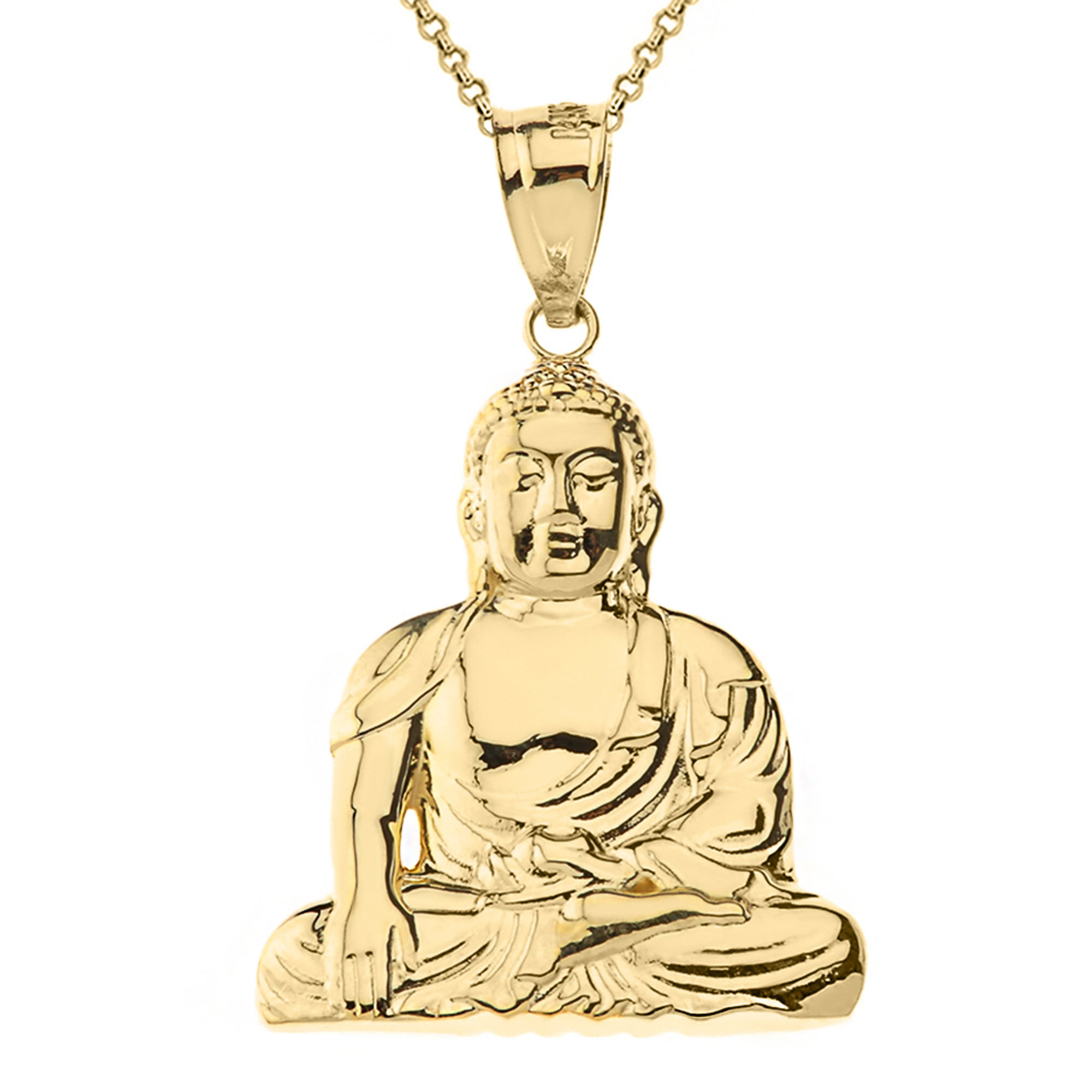 Gold Vermeil Buddha Pendant Necklace – ioolajewelry