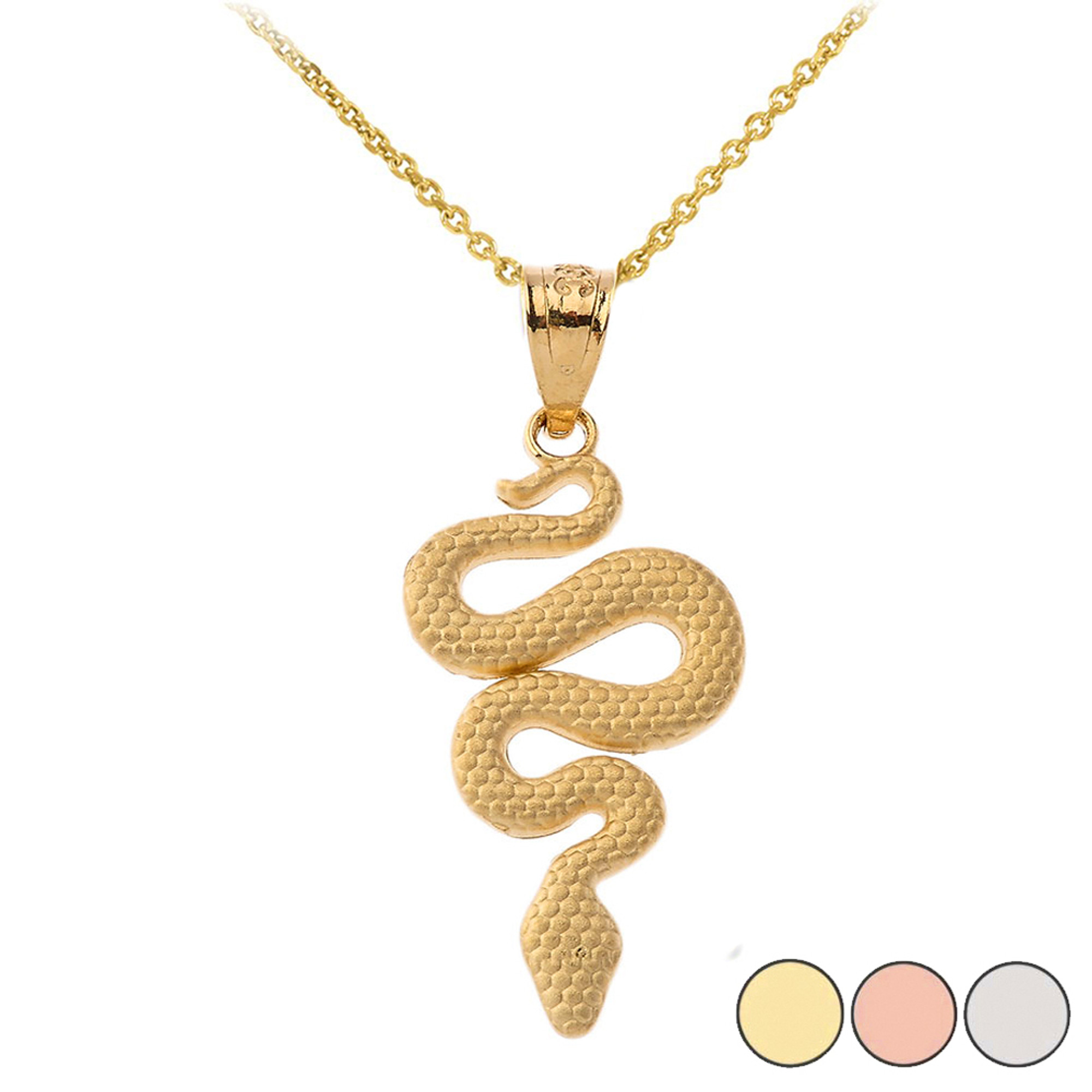 Aurora Designer - 15mm Ouroboros Snake 14K Gold Pendant Charm