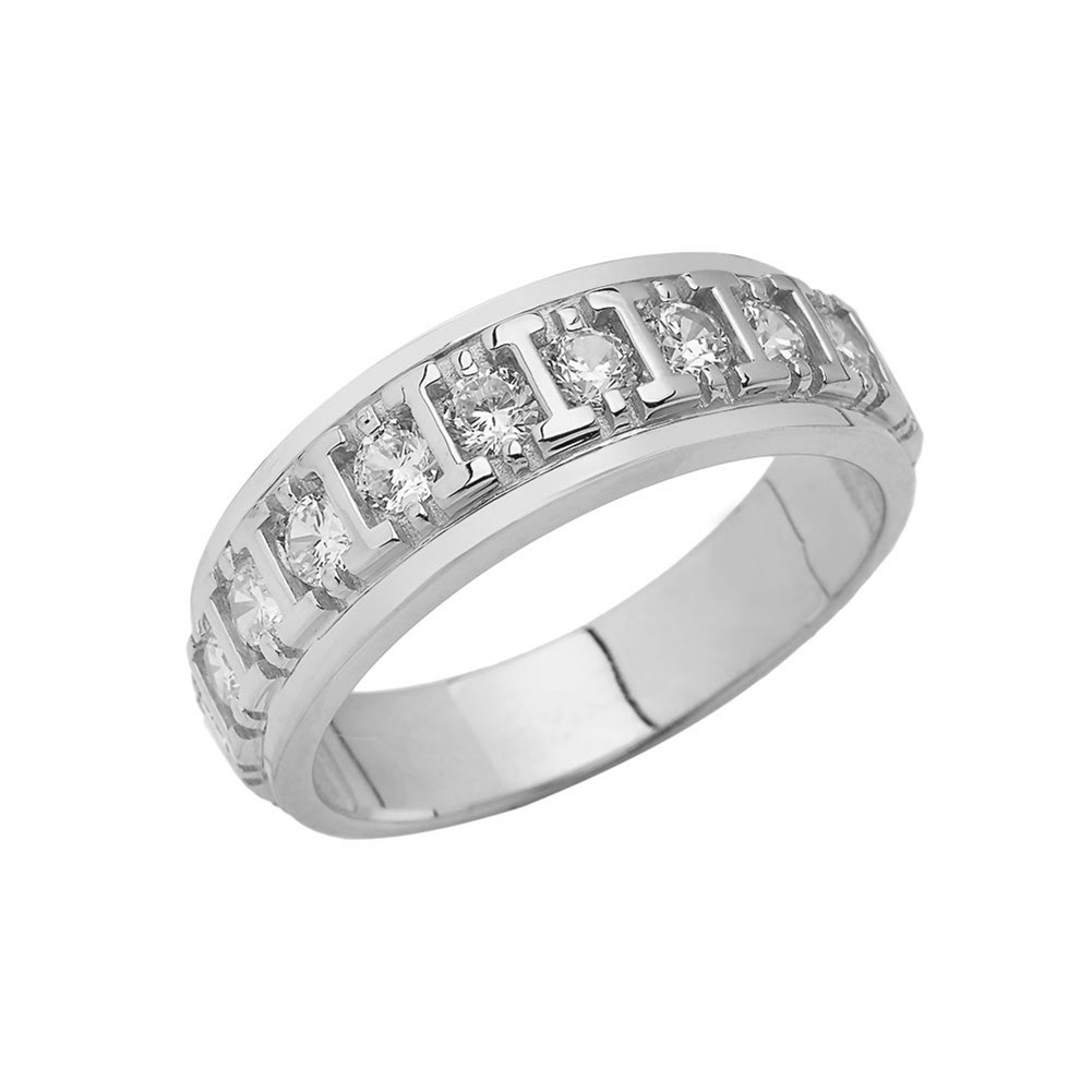 Men's Wedding Ring in Sterling Silver