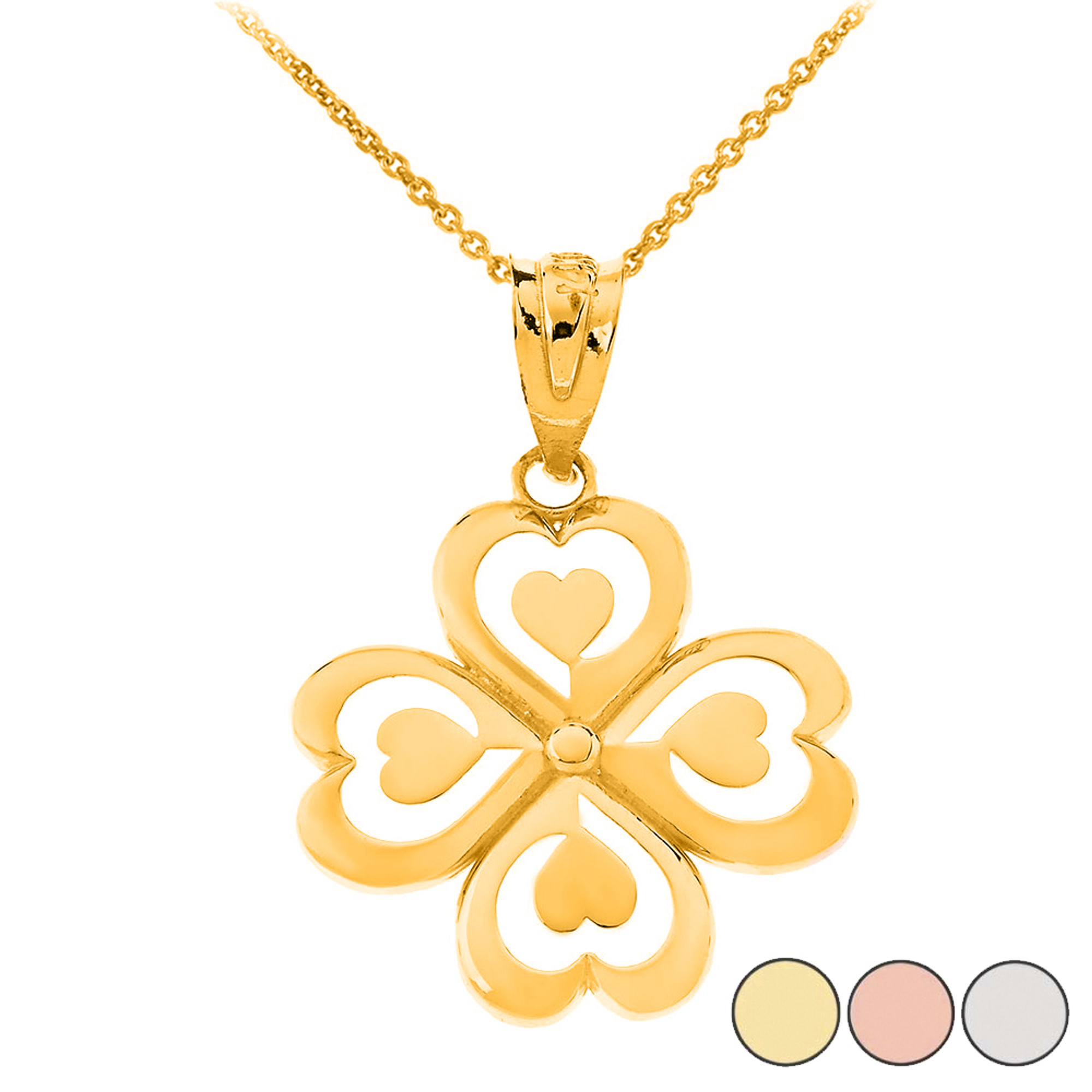 Good Luck Charm Necklace, Yellow Gold