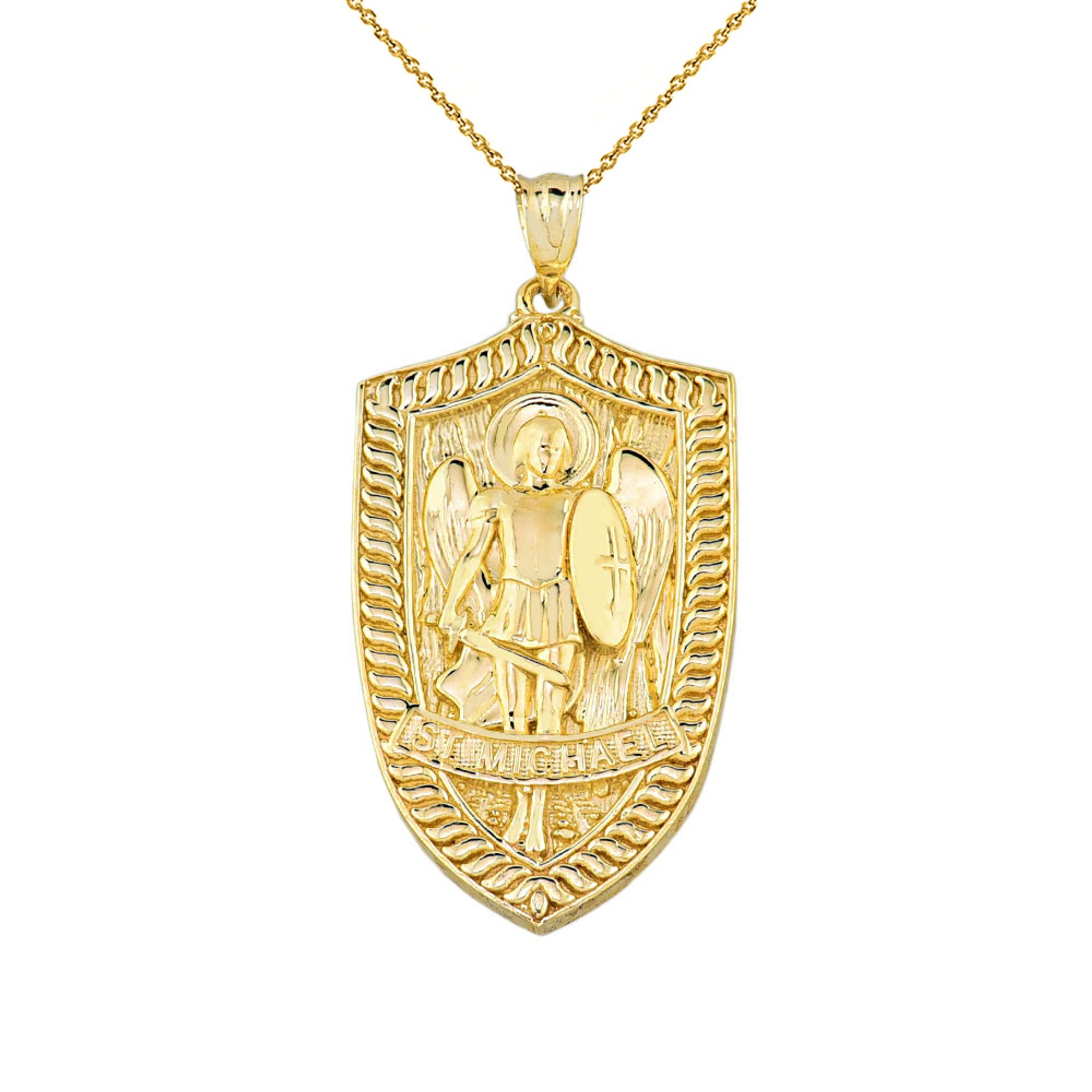 St michael shield sale necklace