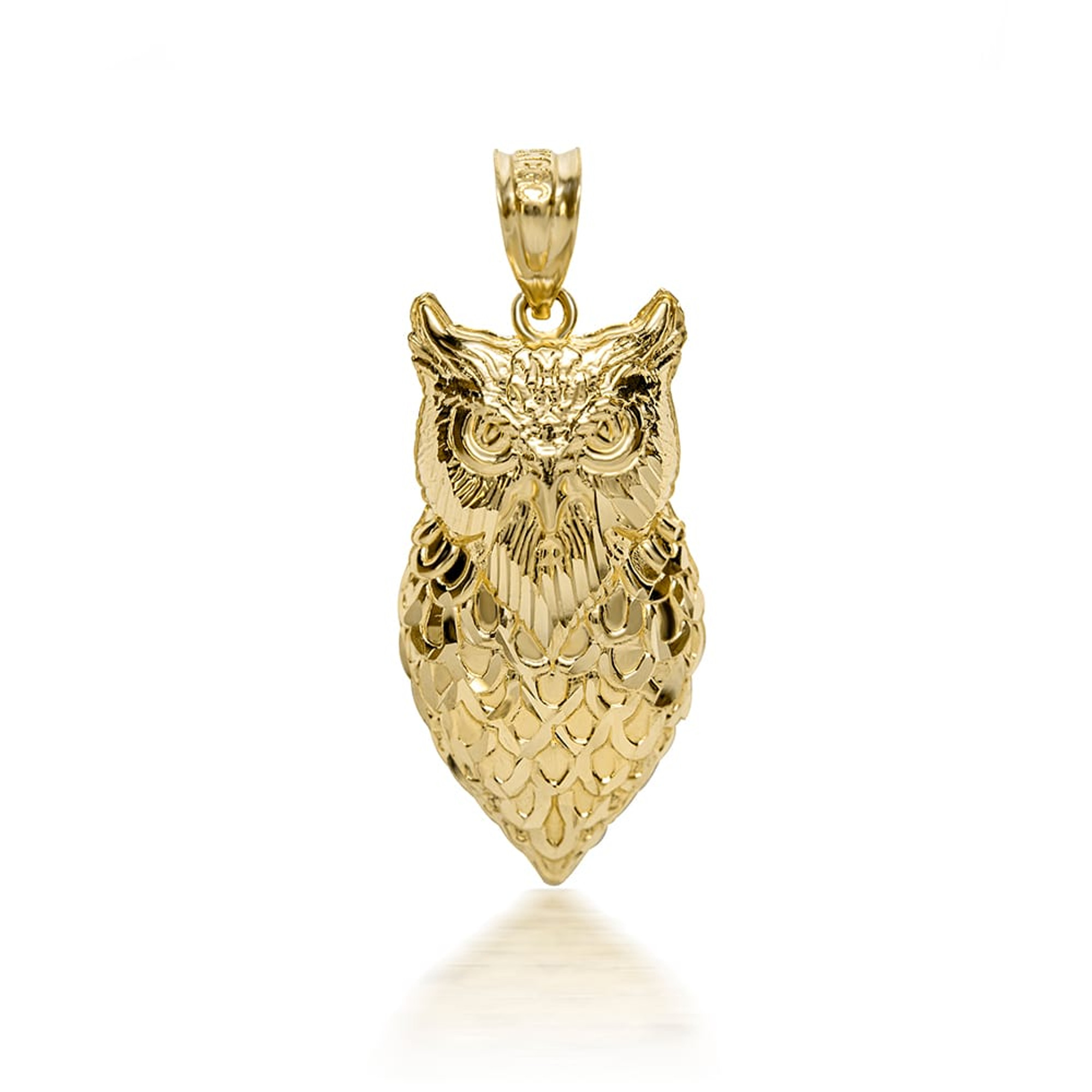 Ruby Owl Necklace | Handmade 18K Gold Plated | Ebru Jewelry