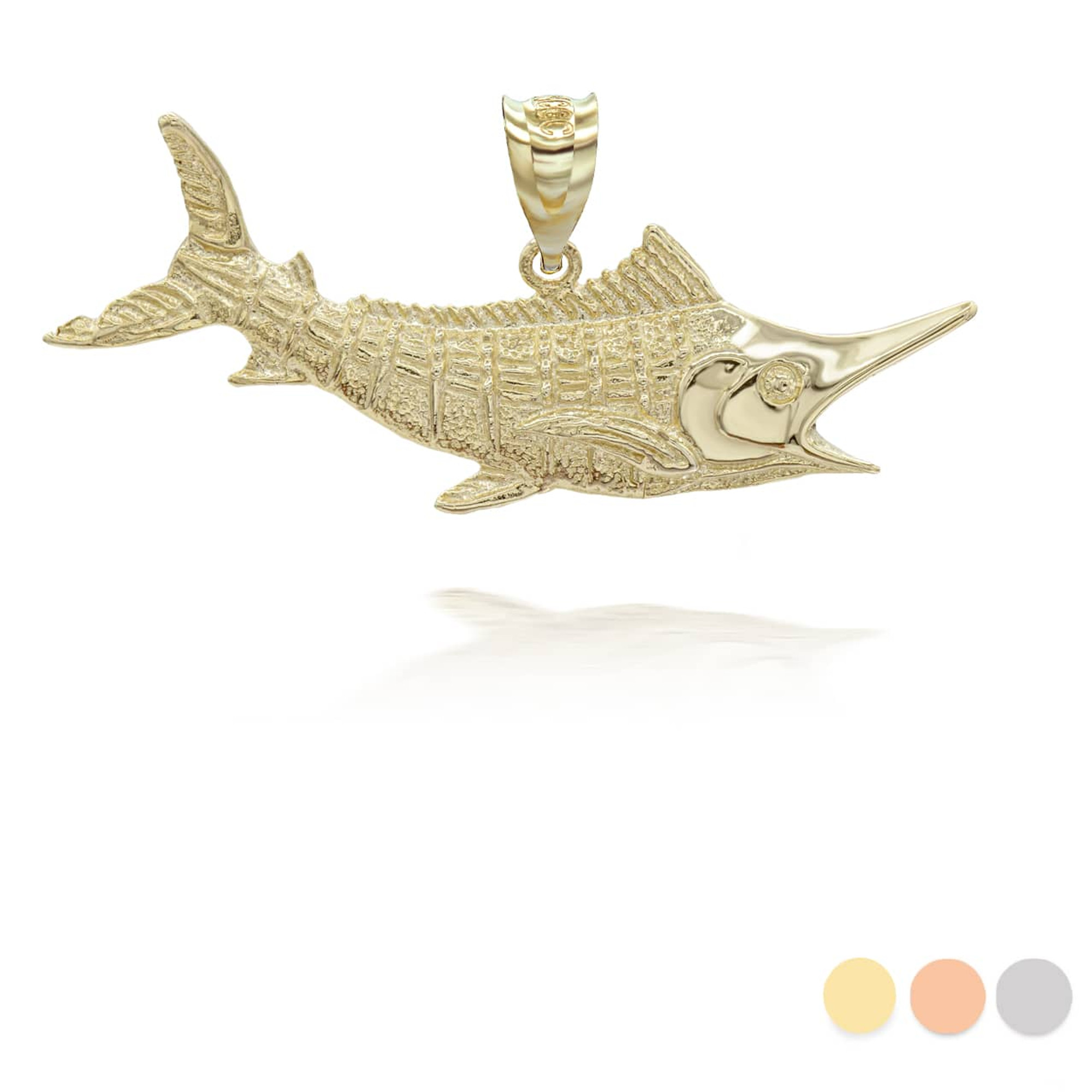 Gold marlin necklace Clearance